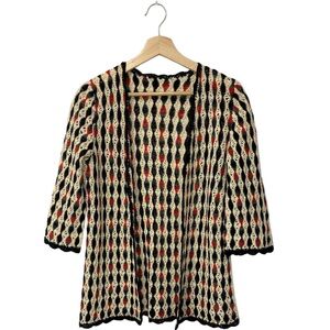 Hand-Knit Crochet Open Cardigan — One of a Kind, Fits Like M/L